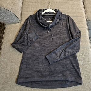Athleta Dark Gray Cowl Neck Athleisure Casual Cozy Yoga Pullover Size Small